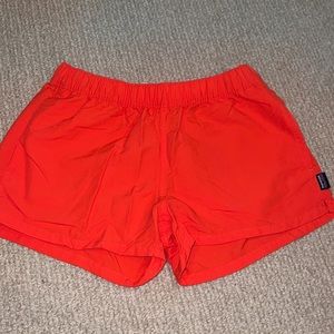 red patagonia shorts with tie